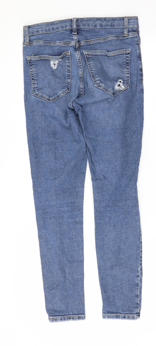 Topshop Womens Blue Skinny Jeans Size 28 L30 in