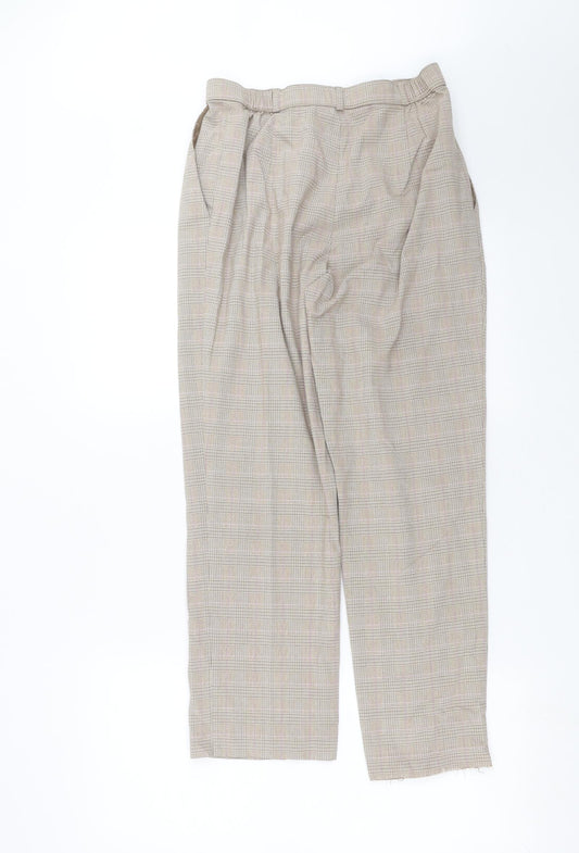Womens UK Size 12 Marks and Spencer Regular Fit Beige Trousers