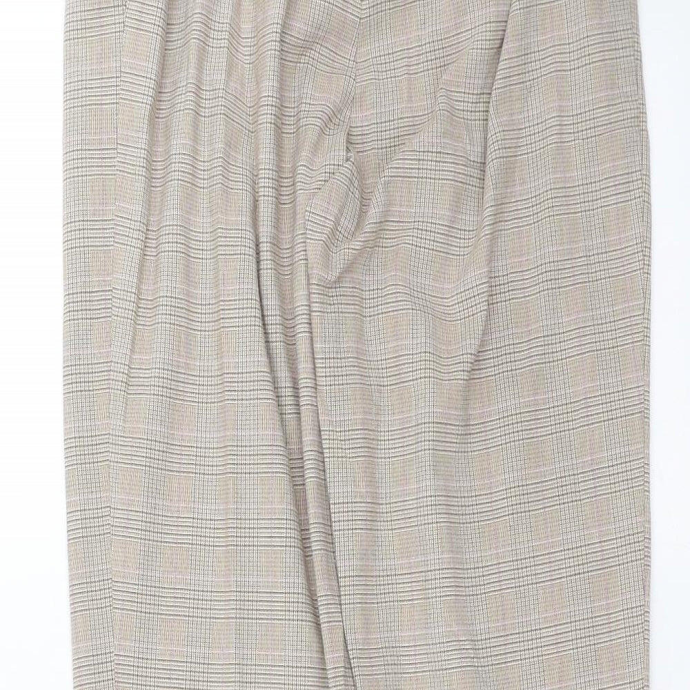 Womens UK Size 12 Marks and Spencer Regular Fit Beige Trousers