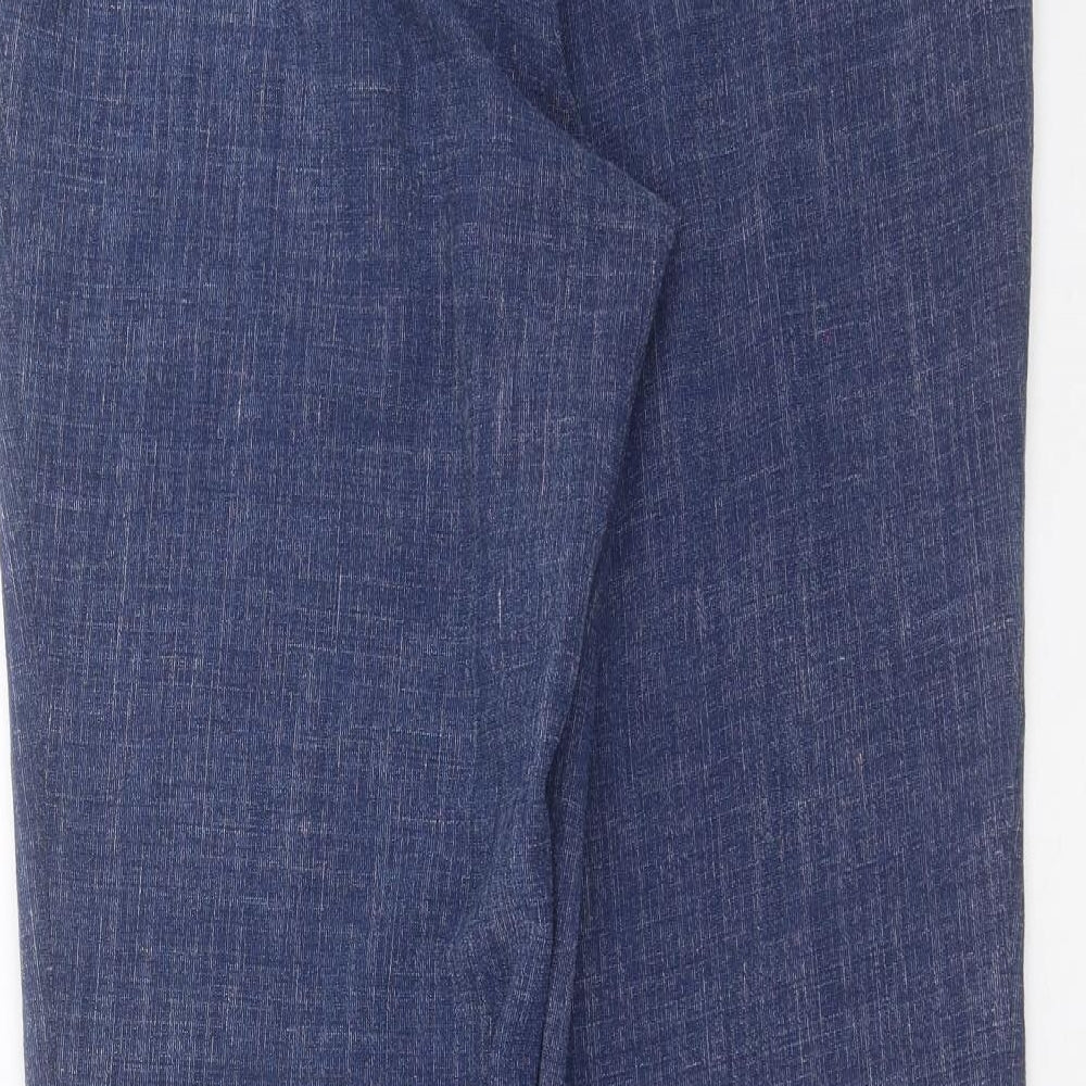 Womens UK Size 30 in Preworn Regular Fit Blue Trousers