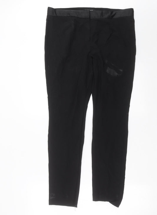 Womens UK Size 14 Marks and Spencer Slim Fit Black Trousers