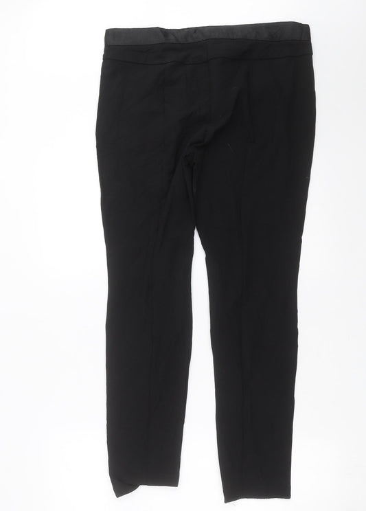 Womens UK Size 14 Marks and Spencer Slim Fit Black Trousers