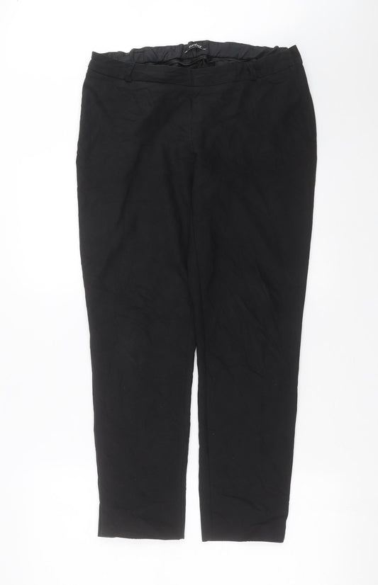 Womens UK Size 10 ORSAY Regular Fit Black Trousers