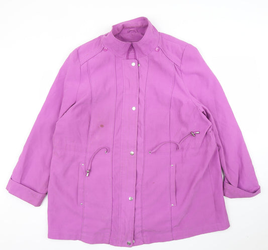 BM Womens Purple Parka Coat Size L