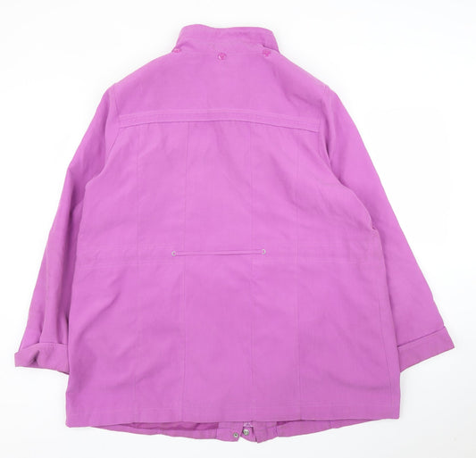 BM Womens Purple Parka Coat Size L