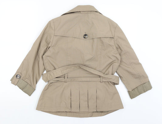 Divided Womens Brown Pea Coat Coat Size 12