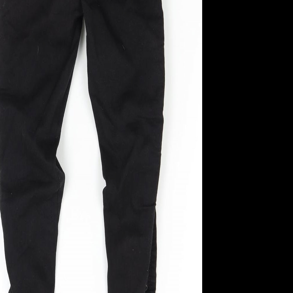 Womens UK Size 8 Denim Club Slim Fit Skinny Black Jeans