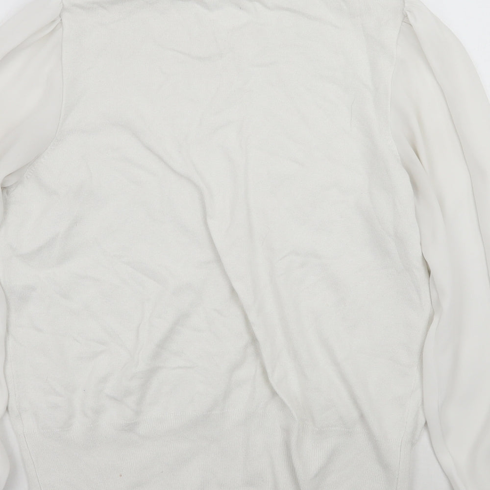 TU Womens White Pullover Jumper Size 14