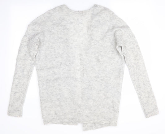 Womens UK Size 4 H&M Grey Cardigan Jumper
