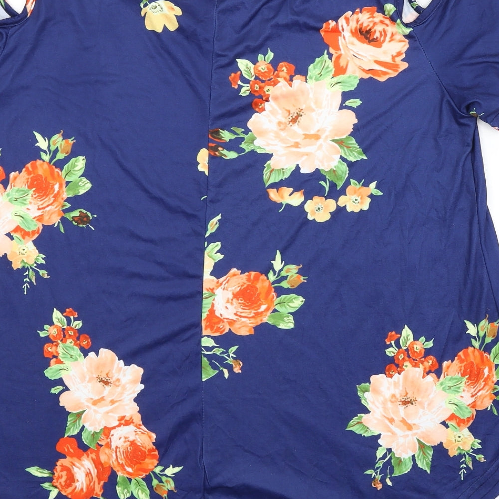 Womens UK Size Preworn Blue Basic Blouse