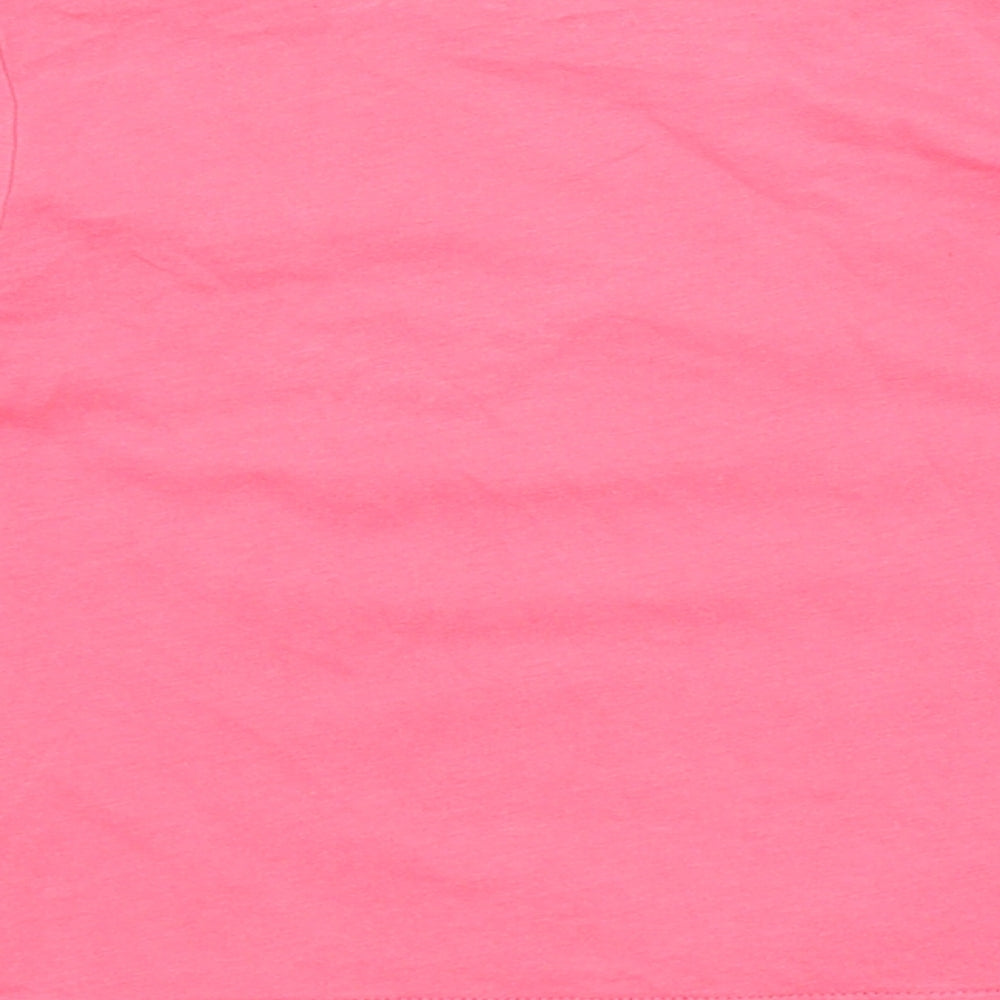 Brand and care label for Baby Gap girls’ pink basic t-shirt, size 3, years