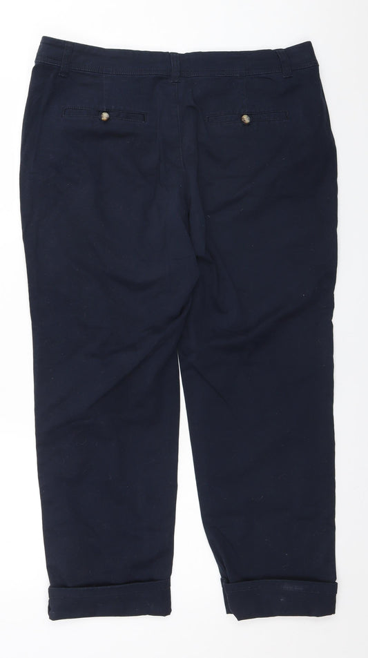 Womens UK Size 16 Woolworths Regular Fit Blue Trousers