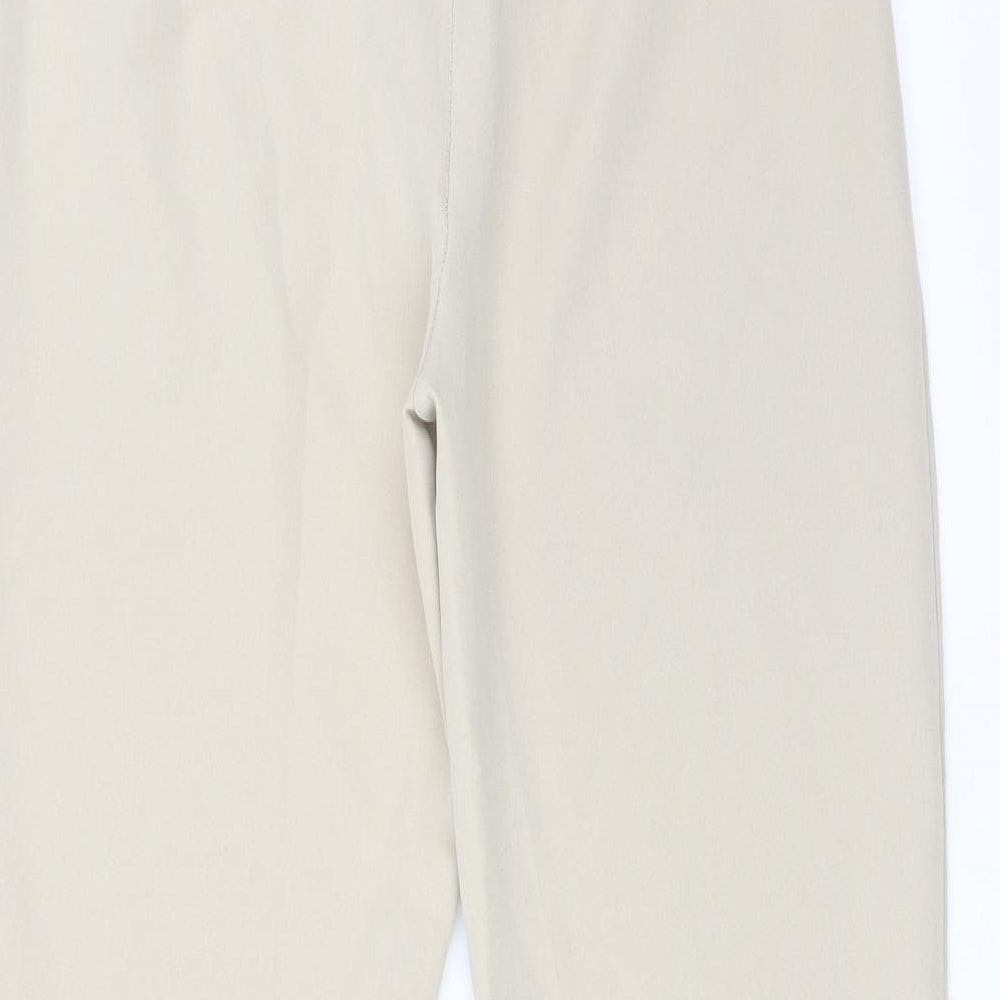 Womens UK Size 10 Boohoo Regular Fit Beige Trousers