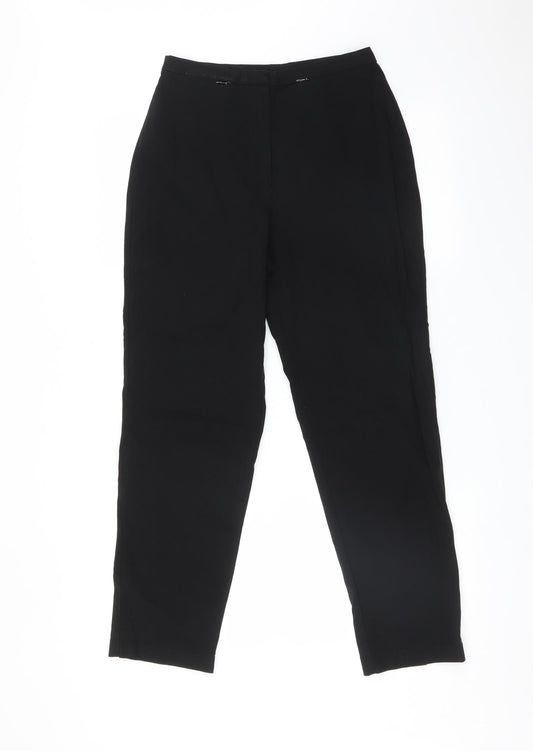 Womens UK Size 10 Debenhams Regular Fit Black Trousers