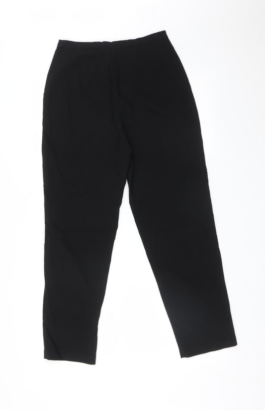 Womens UK Size 10 Debenhams Regular Fit Black Trousers