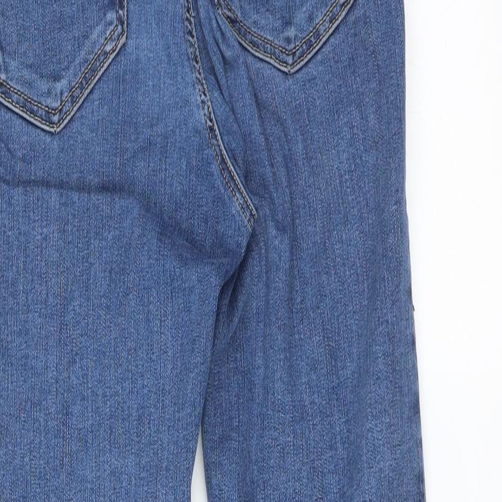 Brand and care label for Topshop women’s blue jegging jeans, size UK 26, in, 30-inch leg