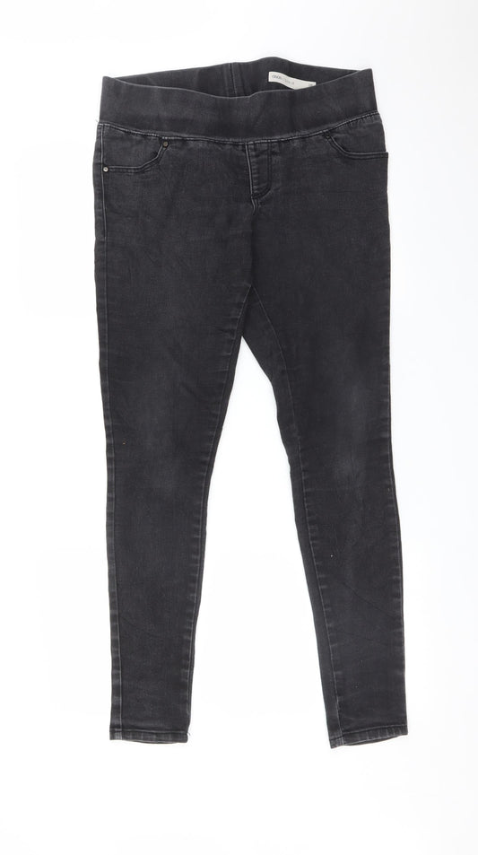 Additional front view of ASOS women’s black jegging jeans, size UK 10, 29-inch leg