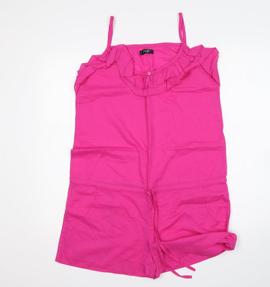 Womens UK Size S F&F One-Piece Pink Playsuit