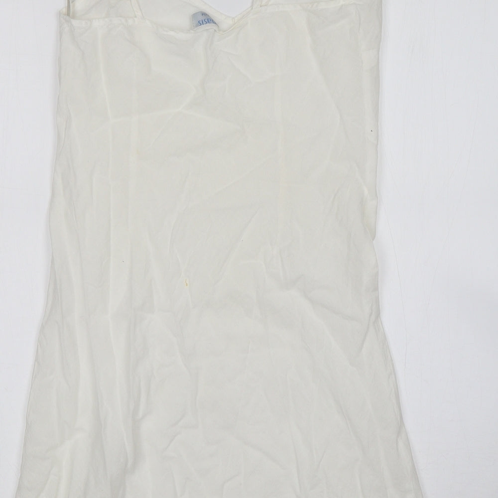 Womens UK Size 8 Oasis White Basic Tank