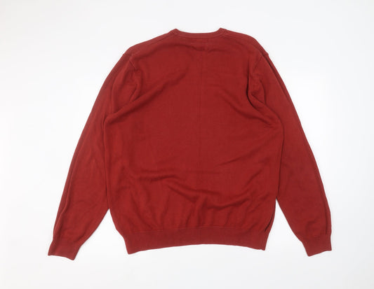 Marks and Spencer Mens Orange Pullover Jumper Size XL