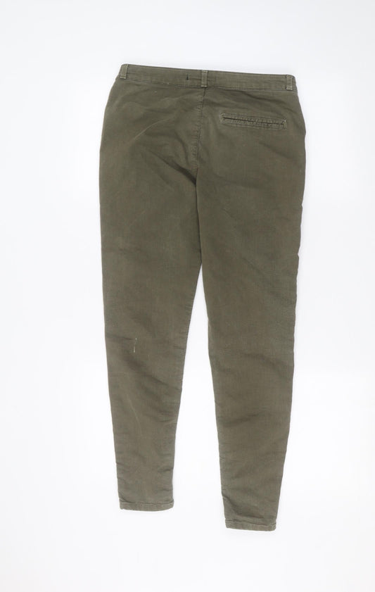 Miss Selfridge Womens Green Skinny Jeans Size 10 L27 in