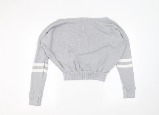 Boohoo Womens Blue Pullover Jumper Size L