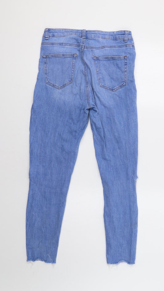 New Look Womens Blue Skinny Jeans Size 10 L26 in