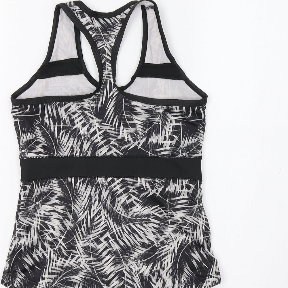 USA Pro Girls Black Geometric Jersey Tank Size 9-10 Years