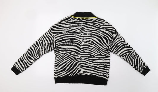 Primark Womens Black Animal Print Pullover Jumper Size S