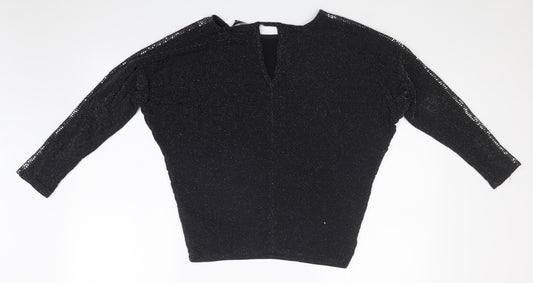 Dorothy Perkins Womens Black Basic Blouse Size 8