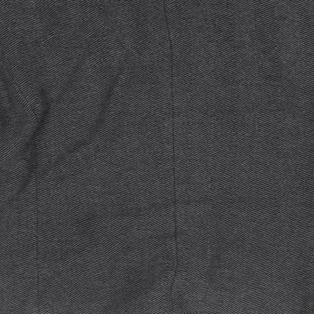 Brand and care label for Apart women’s grey jacket, size UK 14