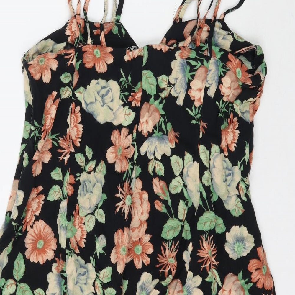 Womens UK Size M Preworn One-Piece Black Playsuit