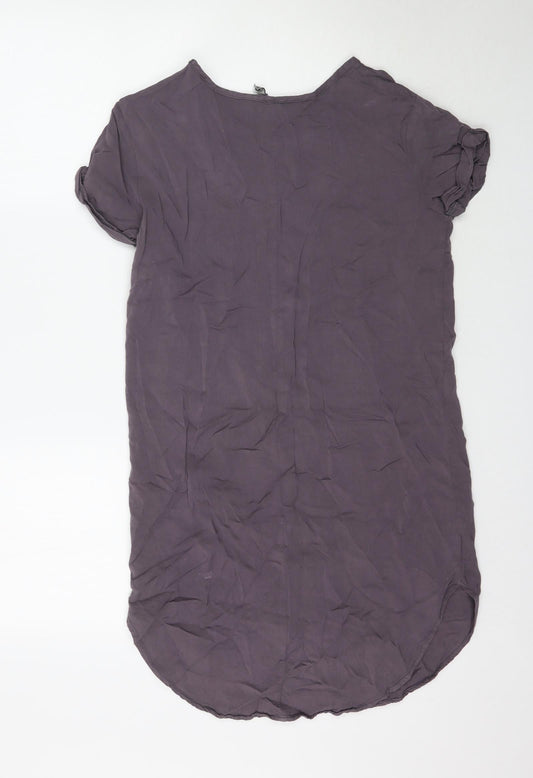 H&M Womens Purple T-Shirt Dress Size 8 - Short Dress / Long top