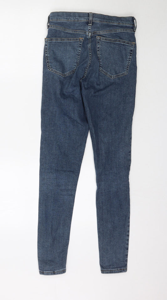 Topshop Womens Blue Denim Skinny Jeans Size 28 in L30 in