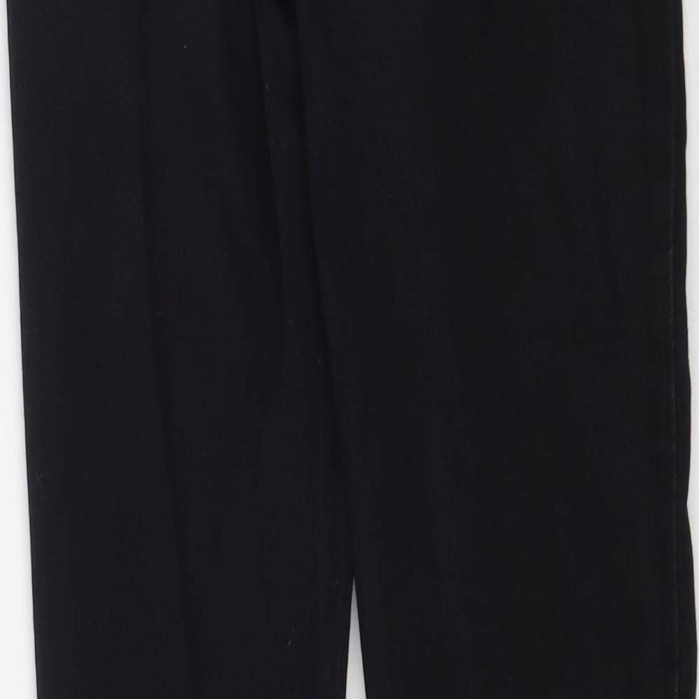 Brand and care label for Denim Co. women’s black denim skinny jeans, size UK 6, 27-inch leg