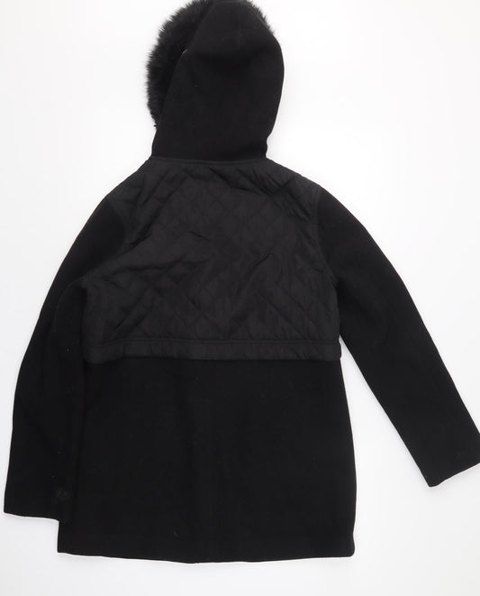 Womens UK Size 12 Marks and Spencer Black Pea Coat