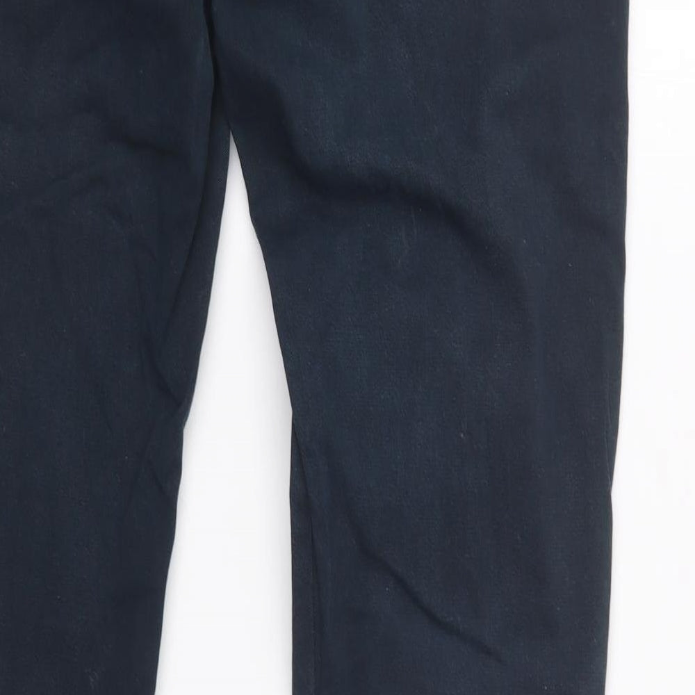 Womens UK Size 12 Moto Regular Fit Blue Trousers