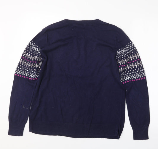Gap Womens Blue Knit Pullover Jumper Size M