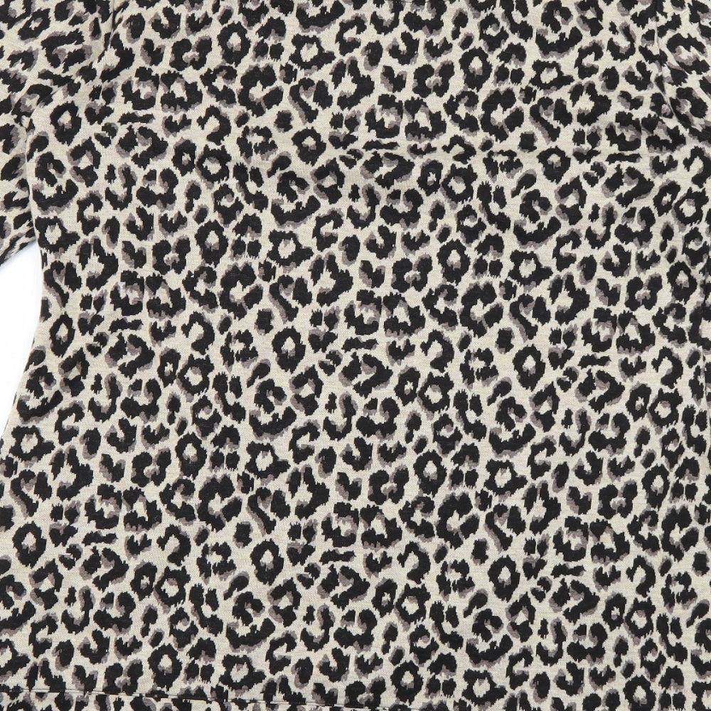 Marks and Spencer Womens Multicoloured Animal Print Jumper Dress Size 14