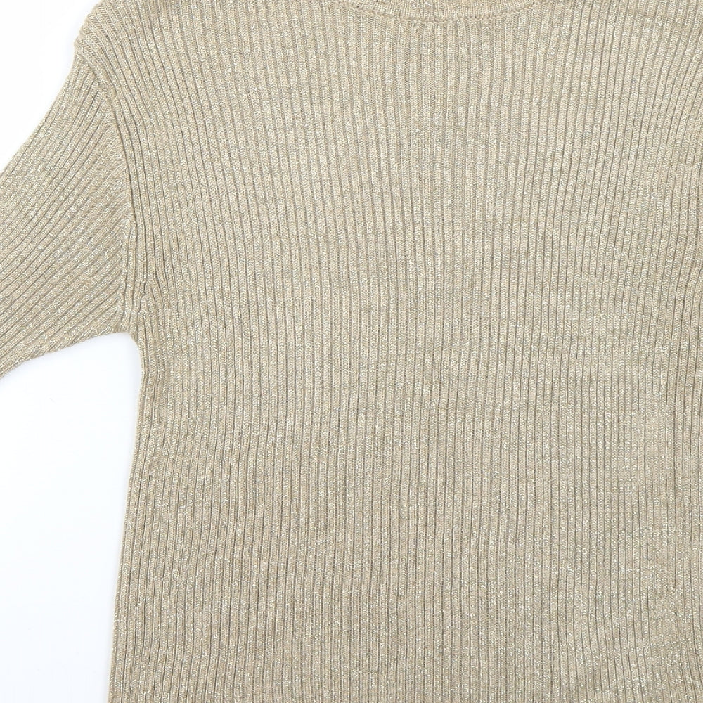 Womens UK Size XL Preworn Gold Pullover Jumper