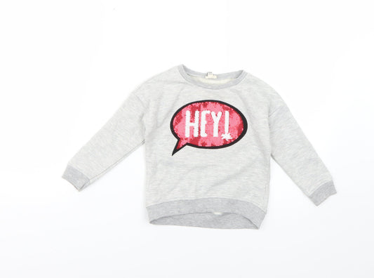 River Island Baby Grey Geometric Pullover Jumper Size 18-24 Months