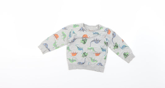 urban racals Baby Grey Geometric Pullover Jumper Size 12-18 Months
