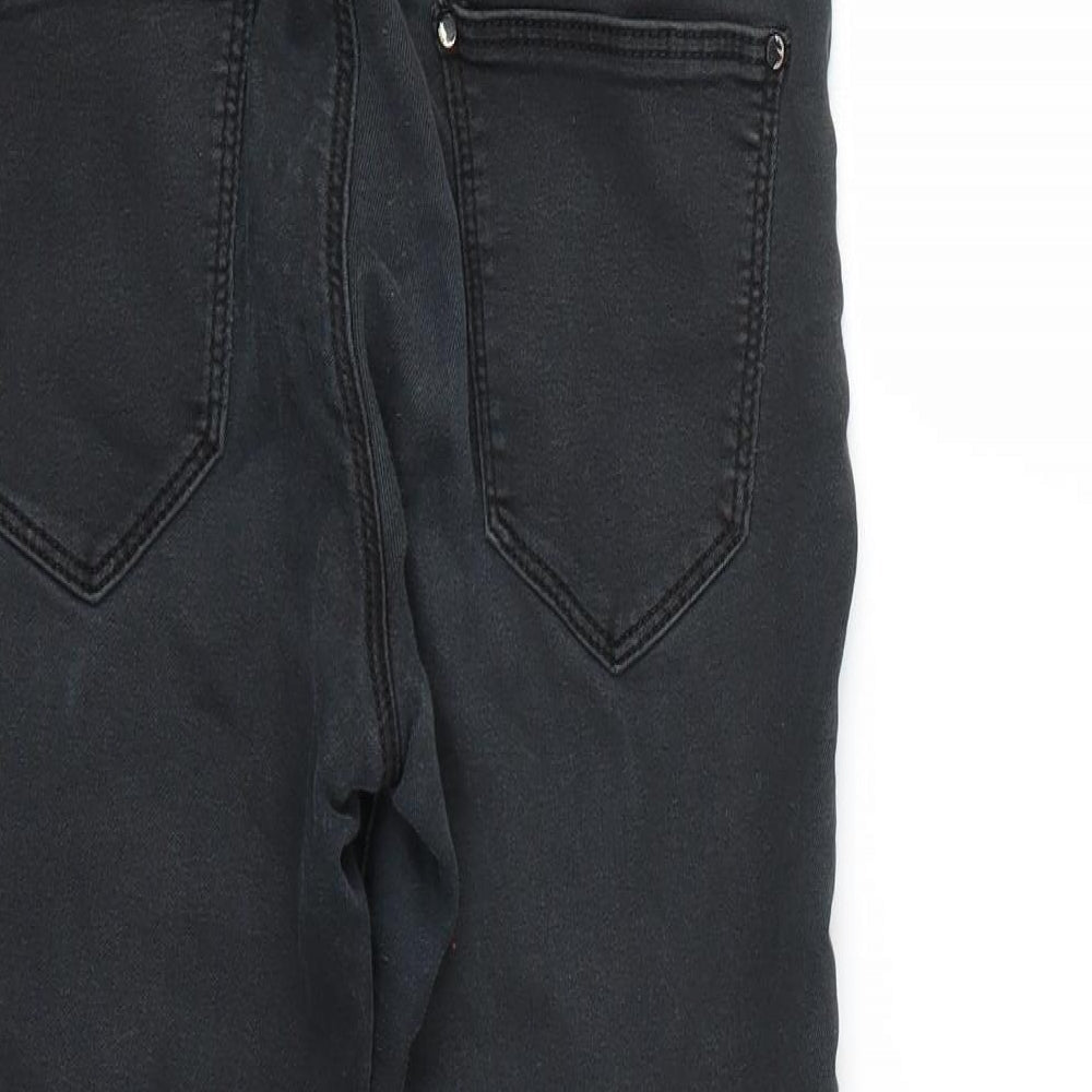 Miss Selfridge Womens Black Skinny Jeans Size 8 L25 in