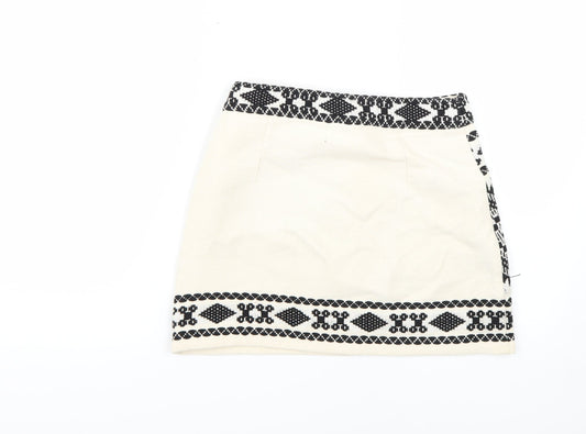 Topshop Womens Multicoloured Geometric Mini Skirt Size 6