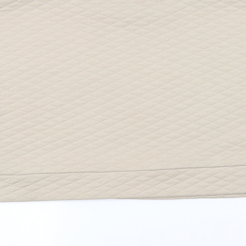 Boohoo Womens Brown Argyle/Diamond Pullover Sweatshirt Size 10 - Cropped