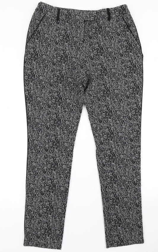Womens UK Size 12 TU Regular Fit Dress Pants Black Trousers