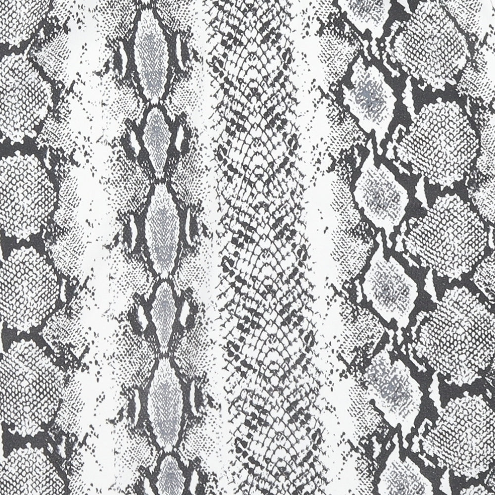 New Look Womens Green Animal Print A-Line Skirt Size 12