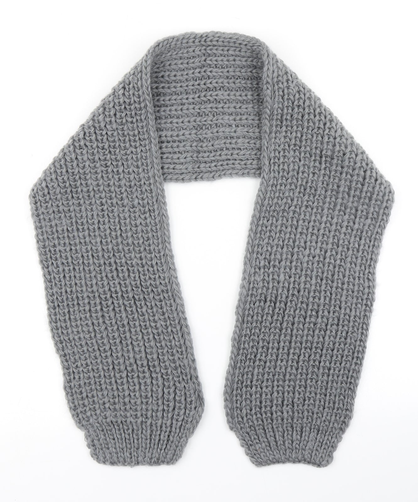 Boohoo Mens Grey Knit Scarf One Size