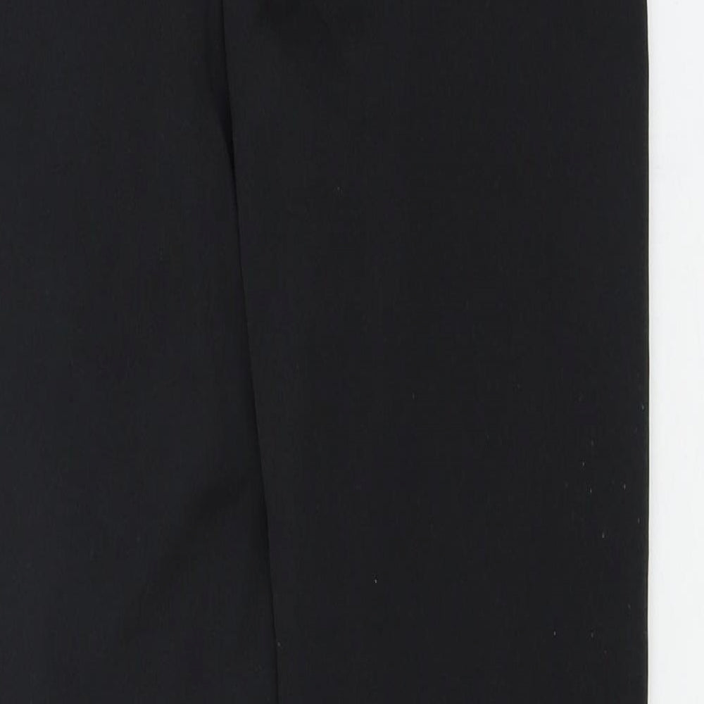 Fashion Womens Black Jersey Capri Leggings Size S L27 in