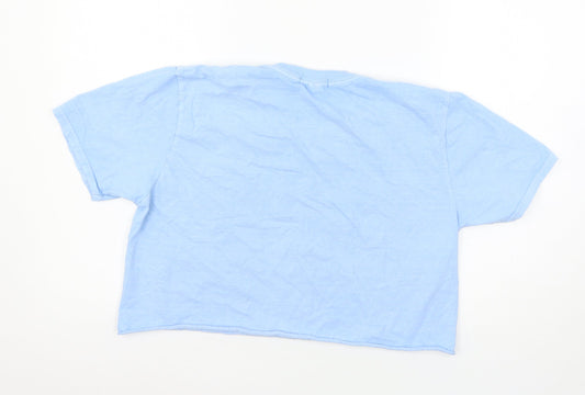 Womens UK Size M In the Style Blue Basic T-Shirt